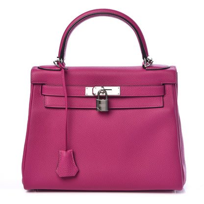 Hermes Togo Kelly Retourne 28 Rose Pourpre 1 of 42