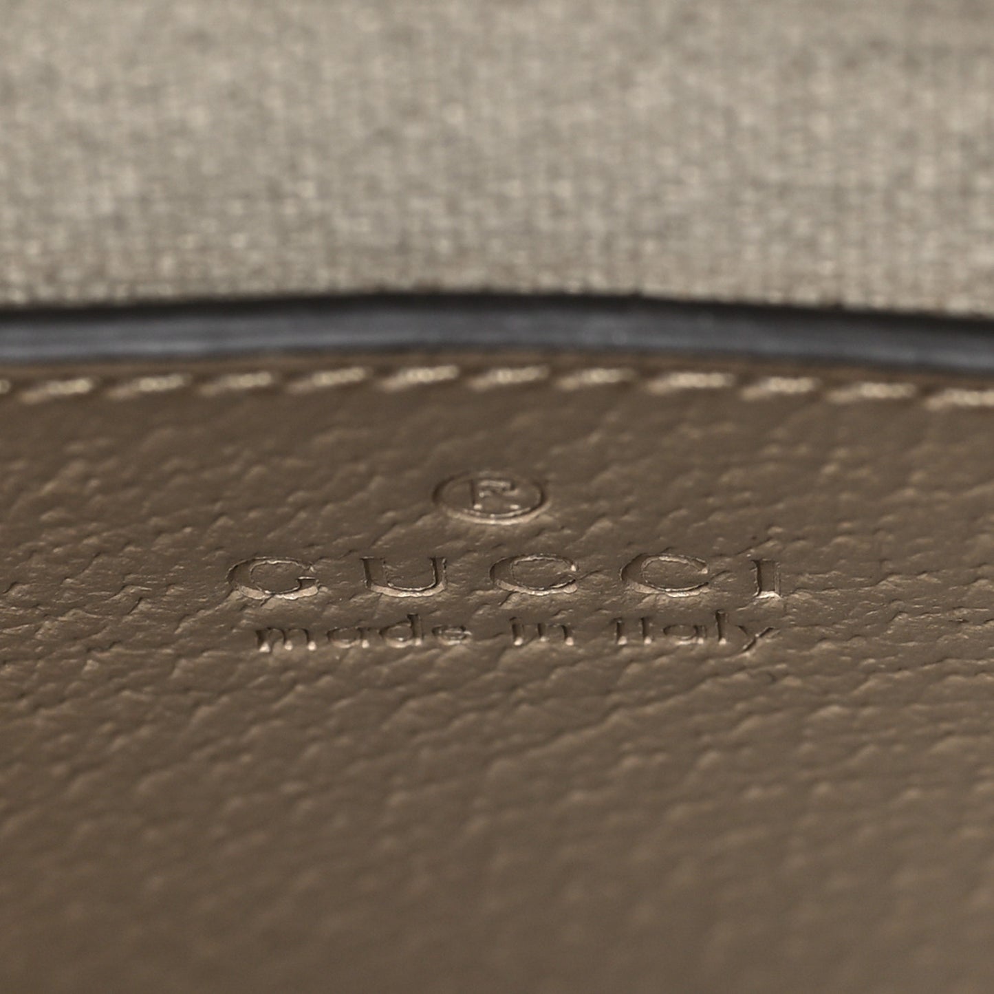 GG Supreme Monogram Textured Dollar Calfskin Mini Retro Interlocking G Tote Bag Beige Mystic White Oatmeal