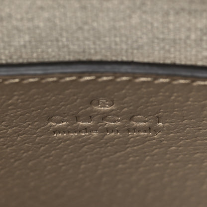 Gucci GG Supreme Monogram Textured Dollar Calfskin Mini Retro Interlocking G Tote Bag Beige Mystic White Oatmeal 6 of 7