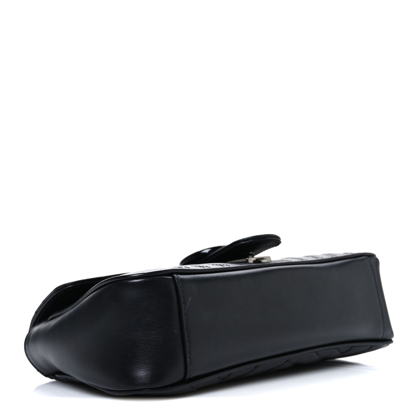 Calfskin Matelasse Monochrome Small GG Marmont Shoulder Bag Black