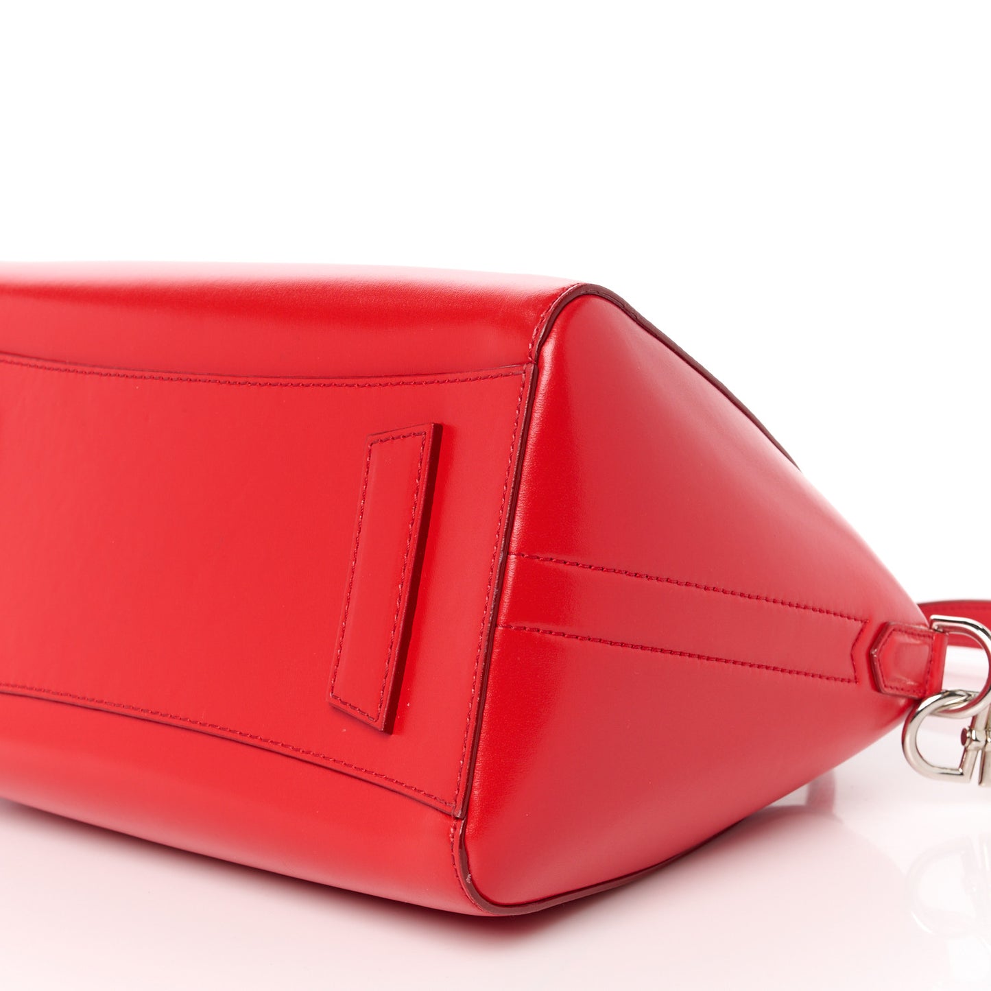 Shiny Lord Calfskin Small Antigona Medium Red