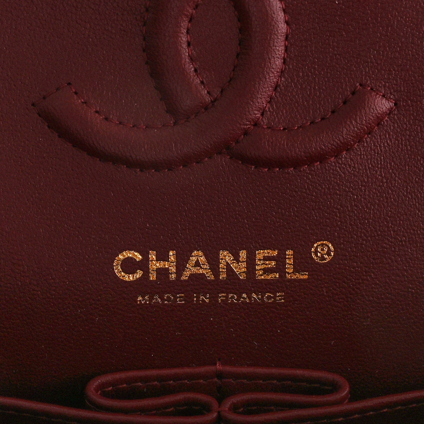 Caviar Quilted Small Double Flap Burgundy