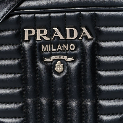 Prada Soft Calfskin Diagramme Crossbody Bag Black 7 of 9