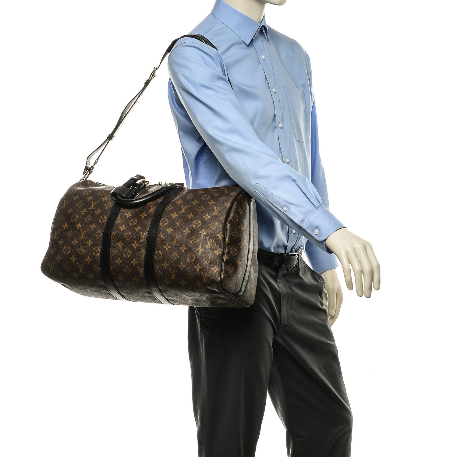 Louis Vuitton Monogram Macassar Keepall Bandouliere 45 2 of 12
