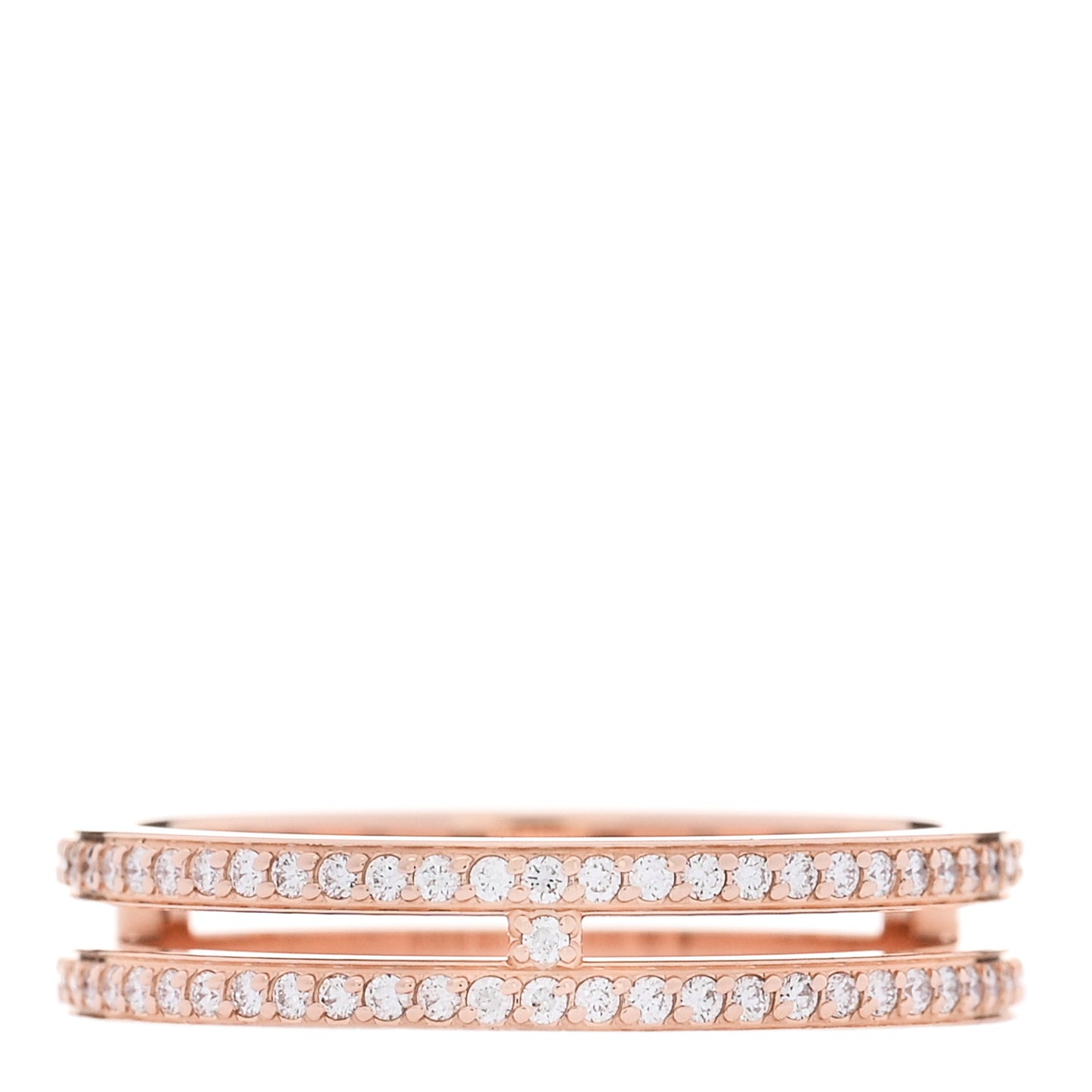 18K Rose Gold Diamond Ariane Wedding Band Ring 51 5.75
