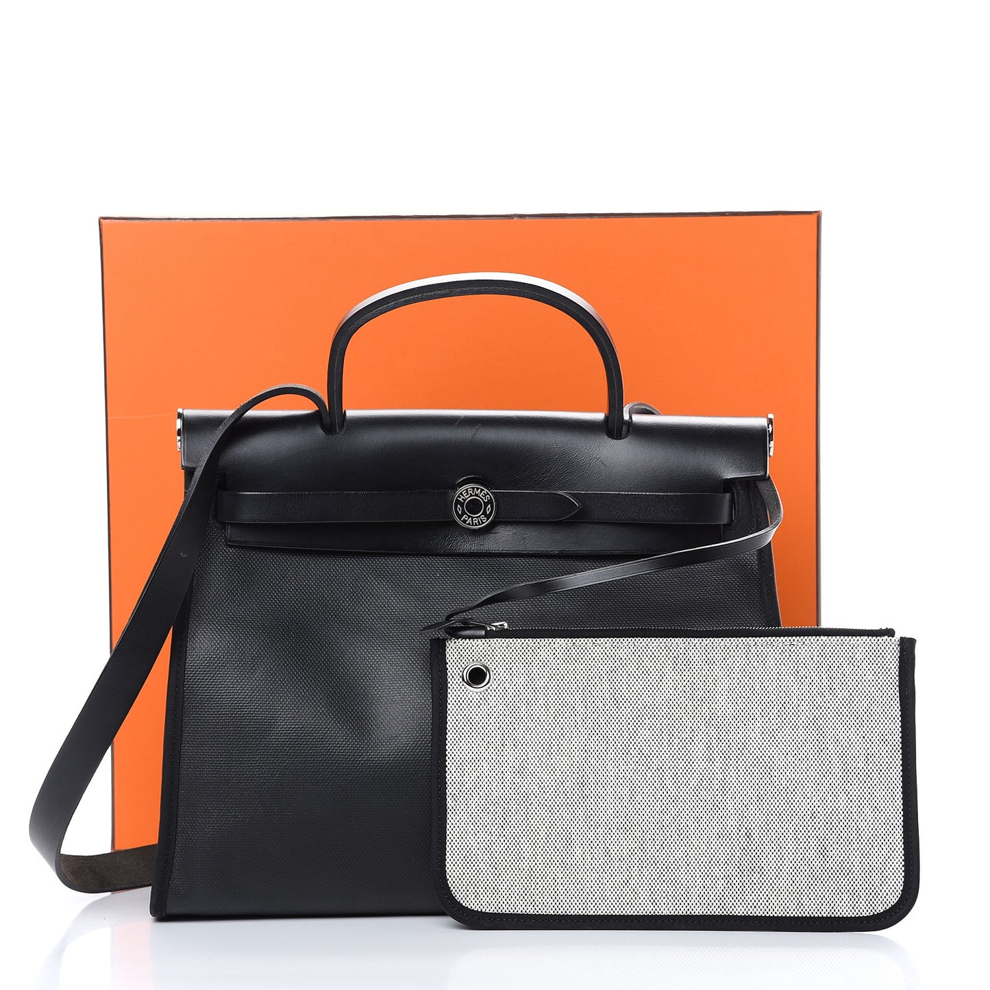 Toile H Berline Vache Hunter Herbag Zip PM 31 Black Ecru