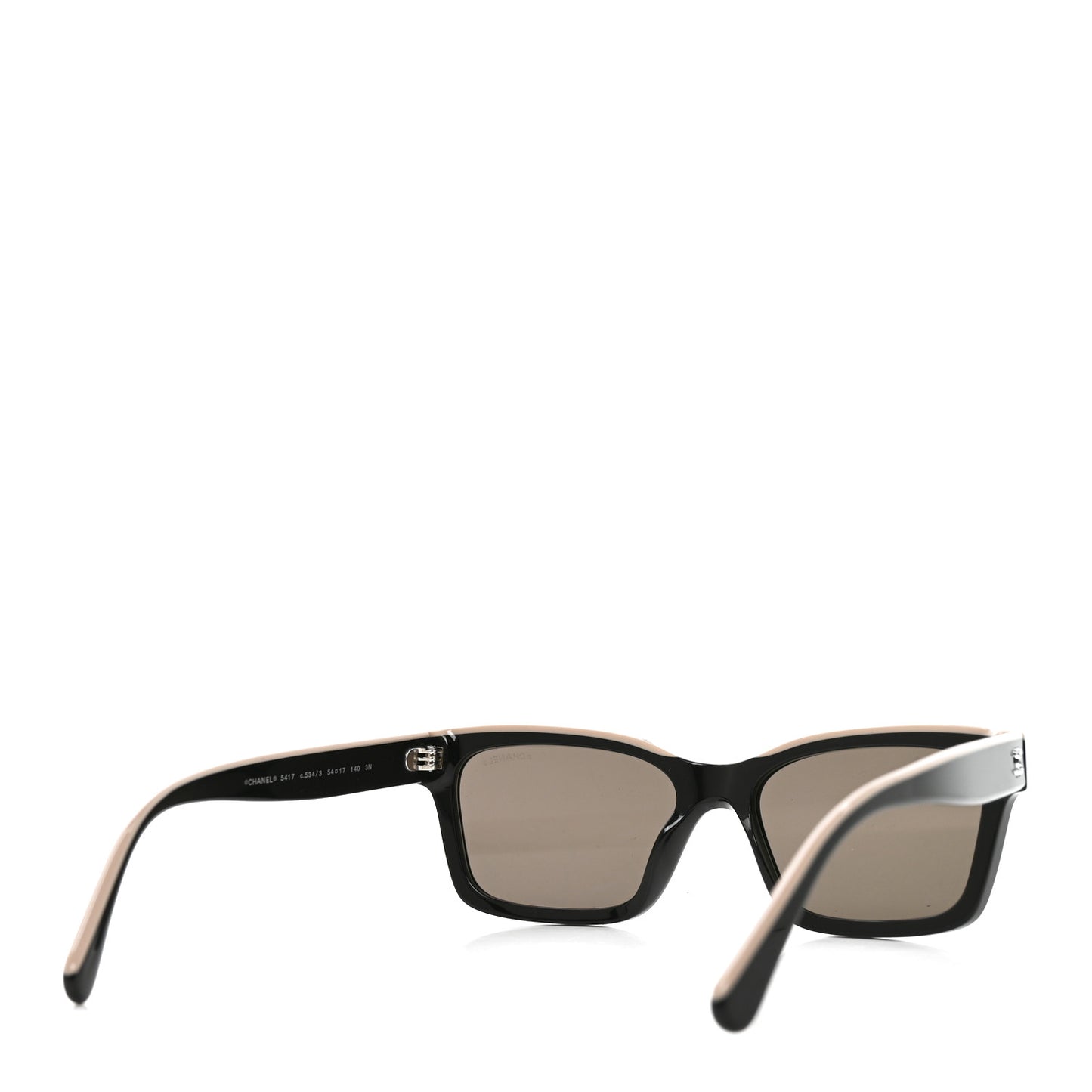 Acetate Polarized Square Sunglasses 5417 Black Beige