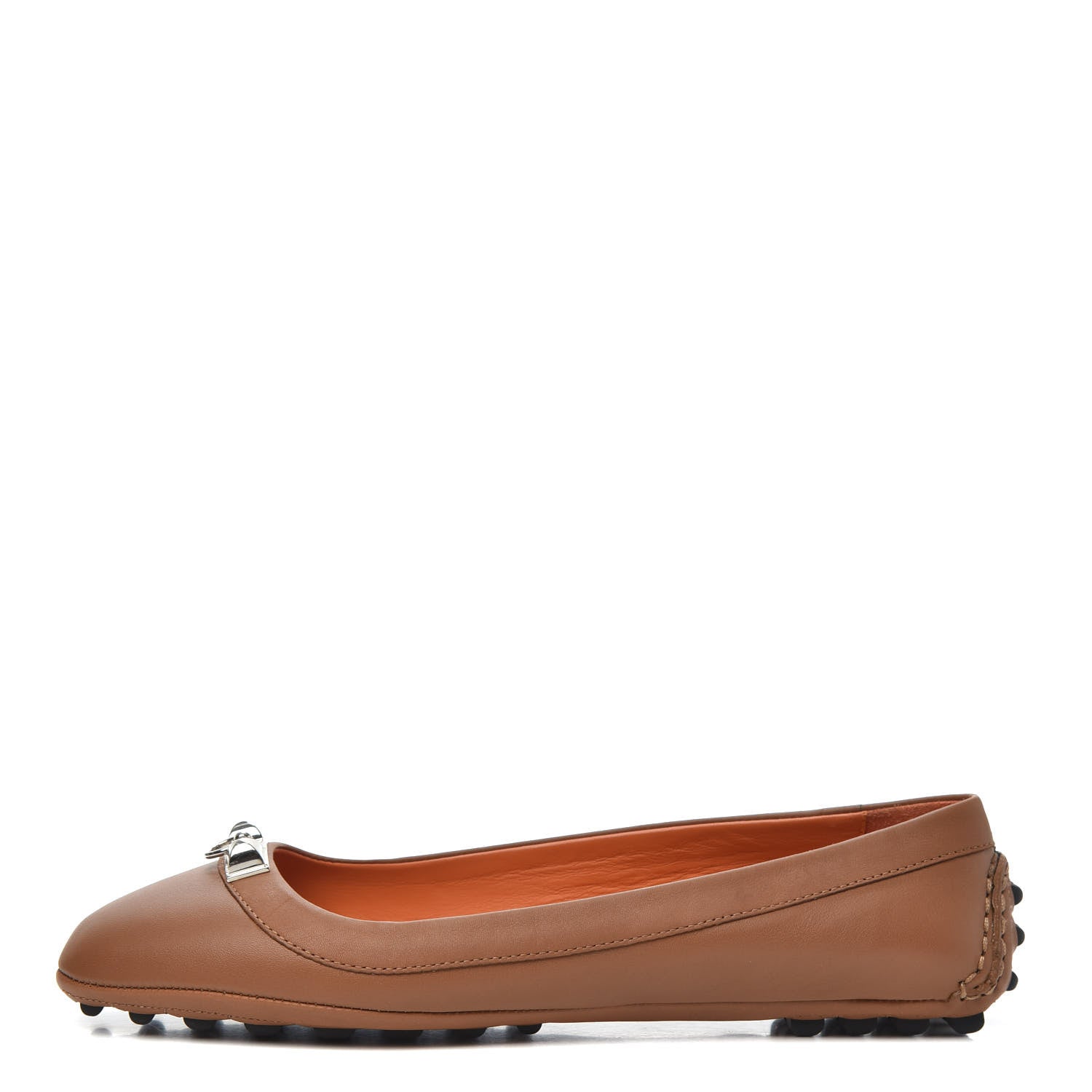 Hermes Calfskin Liberty Ballerina Flats 38.5 Gold 1 of 7