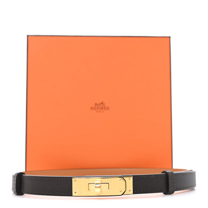 Hermes Odyssee Calfskin Kelly Belt Macassar 4 of 4