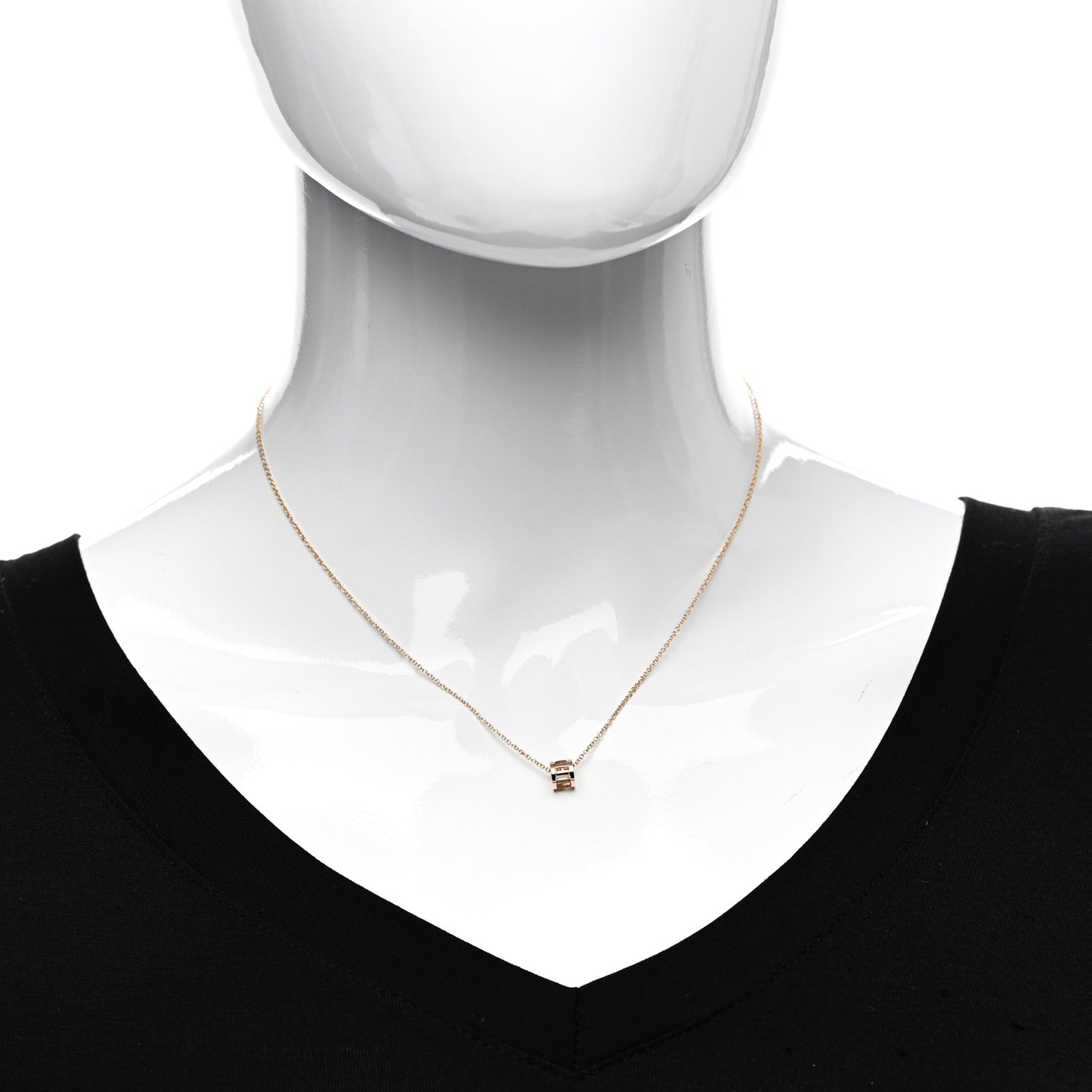18K Rose Gold Atlas Open Pendant Necklace