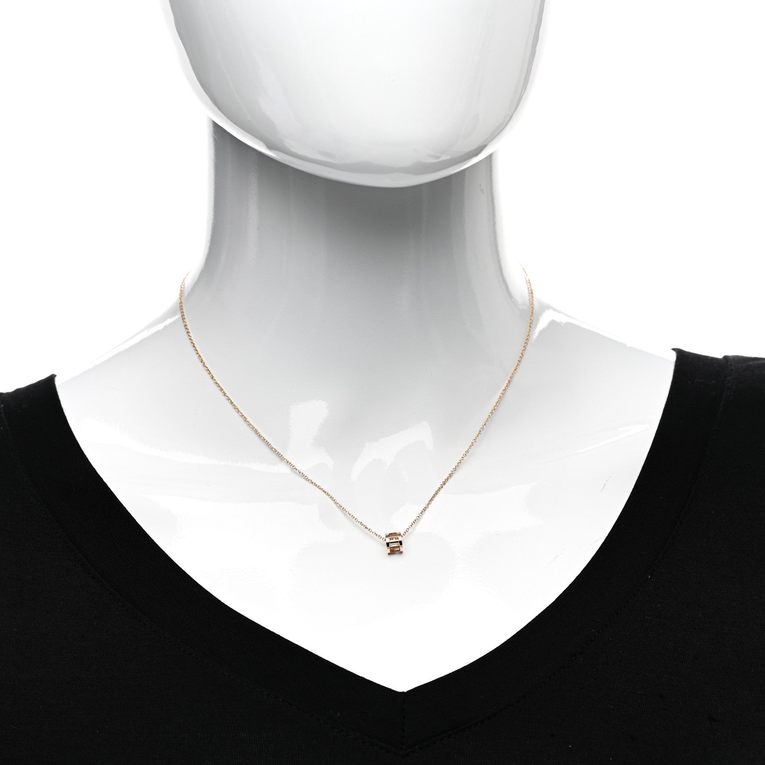 Tiffany 18K Rose Gold Atlas Open Pendant Necklace 2 of 4