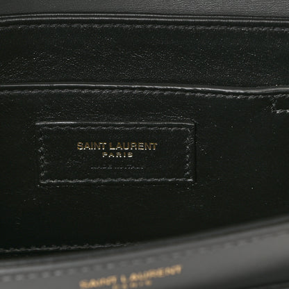 Saint Laurent Box Calfskin Monogram Medium Solferino Satchel Storm 5 of 7