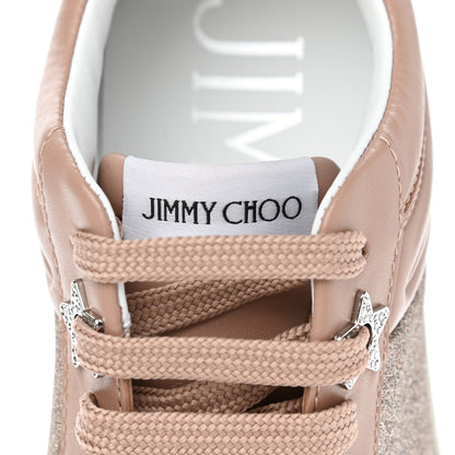 Jimmy Choo Calfskin Glitter Hawaii Sneakers 37 Ballet Pink 7 of 9