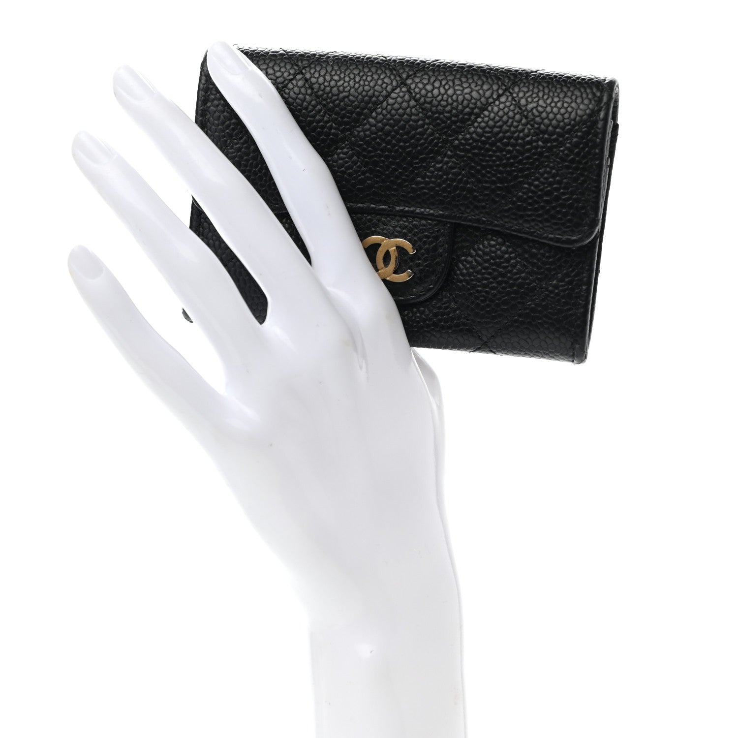 Chanel Caviar Quilted Flap Card Holder Black 2 of 11