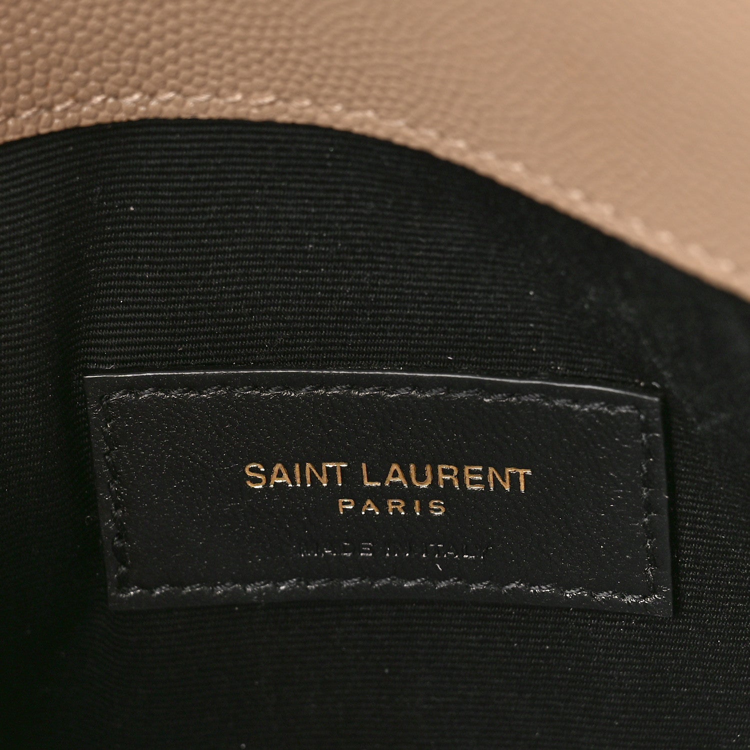 Saint Laurent Grain De Poudre Uptown Pouch Dark Beige 6 of 8