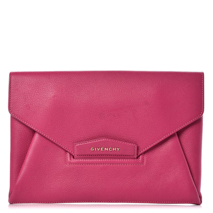 Givenchy Sugar Goatskin Medium Antigona Envelope Clutch Burgundy 1 of 13