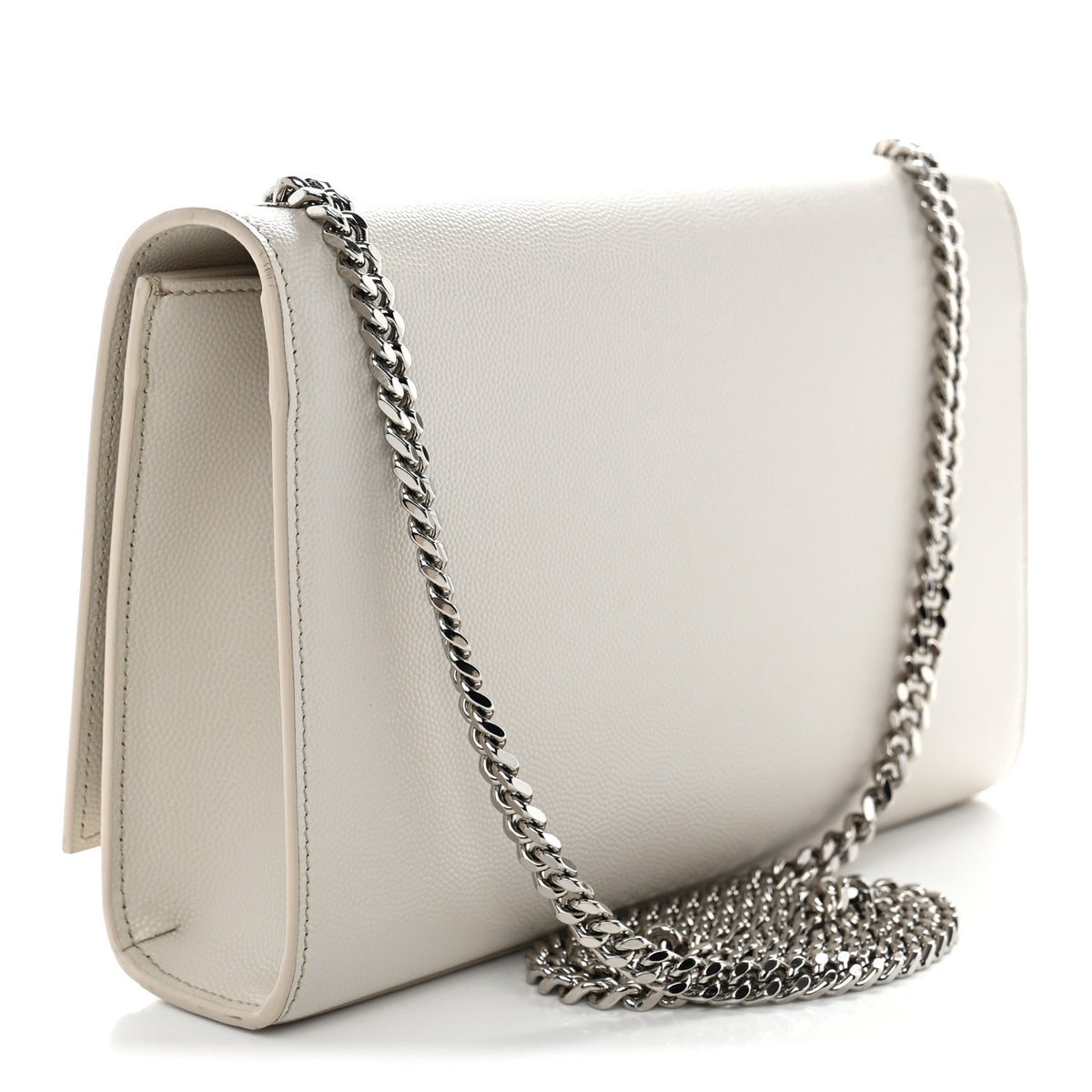 Grain De Poudre Medium Classic Monogram Kate Satchel Icy White