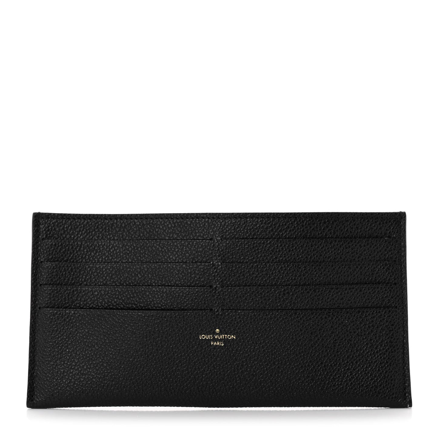 Calfskin Felicie Chain Wallet Card Holder Insert Black