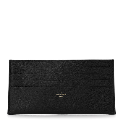 Louis Vuitton Calfskin Felicie Chain Wallet Card Holder Insert Black 1 of 6