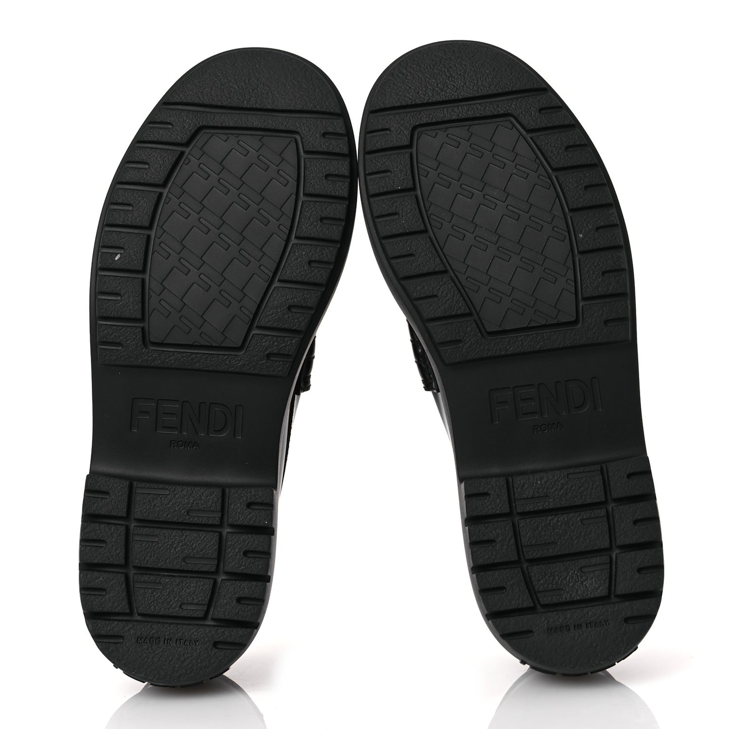 Vitello Abrasivato Fendigraphy 50mm Loafers 40 Black