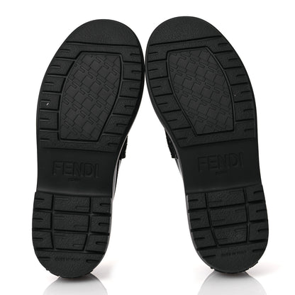 Fendi Vitello Abrasivato Fendigraphy 50mm Loafers 40 Black 7 of 13