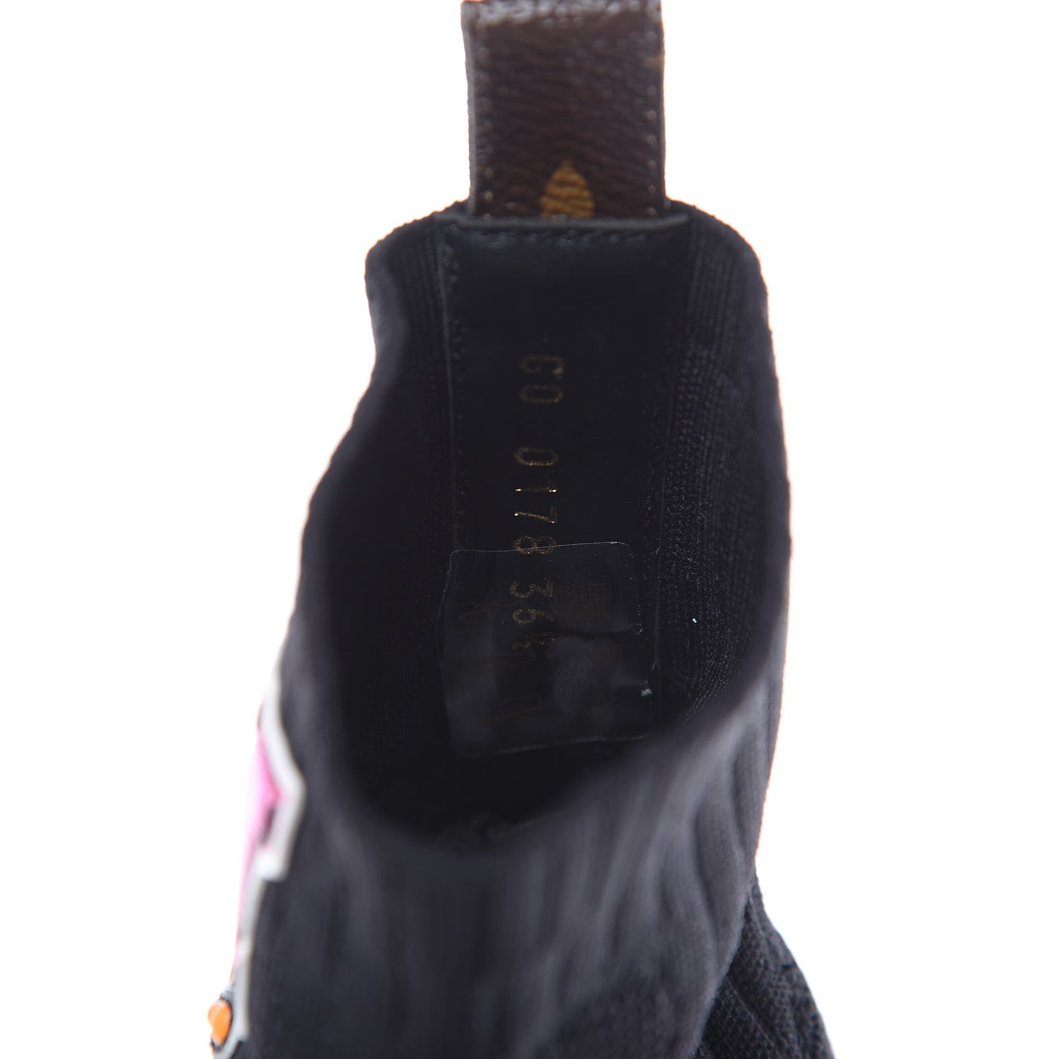 Louis Vuitton Stretch Fabric LV Black Heart Sock Sneaker 36.5 Black 7 of 8