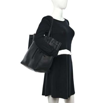 Celine Soft Grained Calfskin Medium Belt Cabas Phantom Black 2 of 13