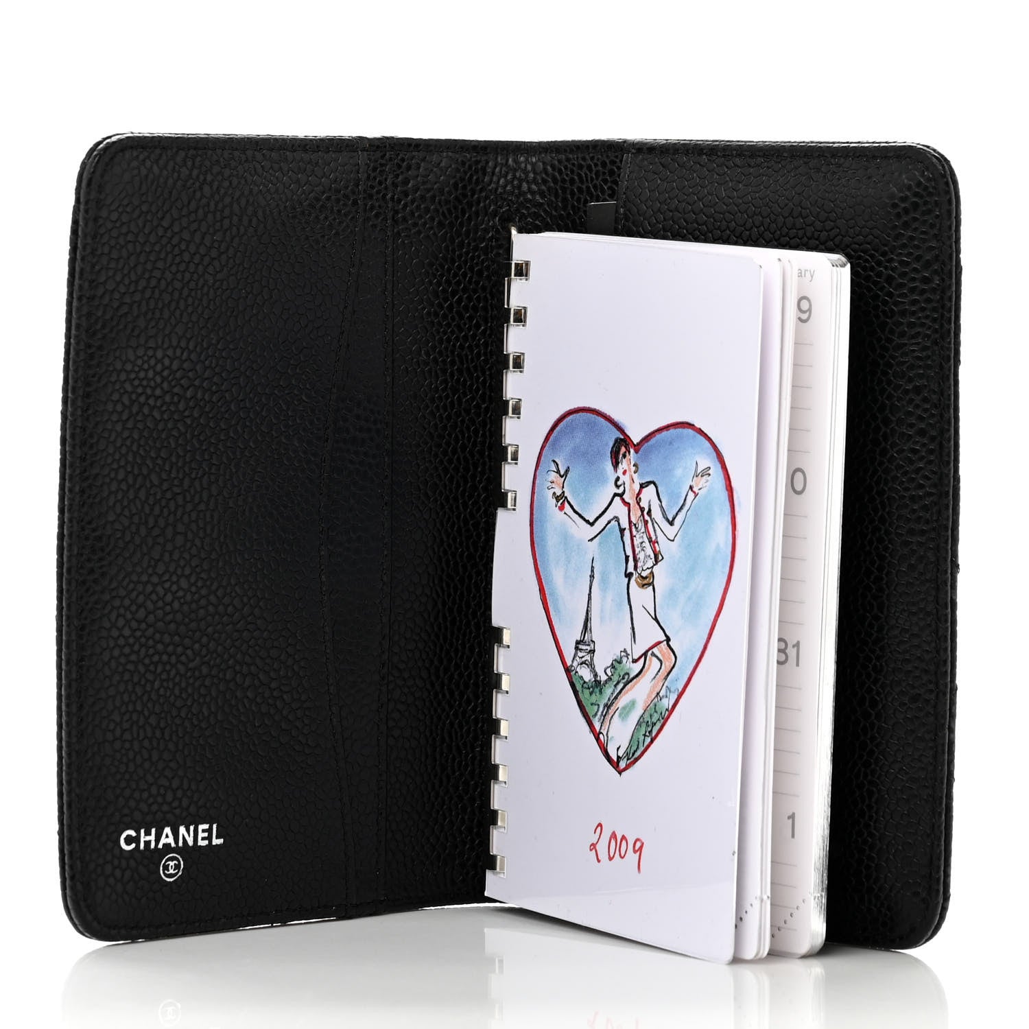 Chanel Caviar Quilted Agenda Cover Black 6 of 9