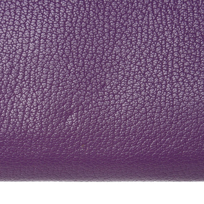 Hermes Chevre Mysore Kelly Longue Wallet Violet 14 of 15