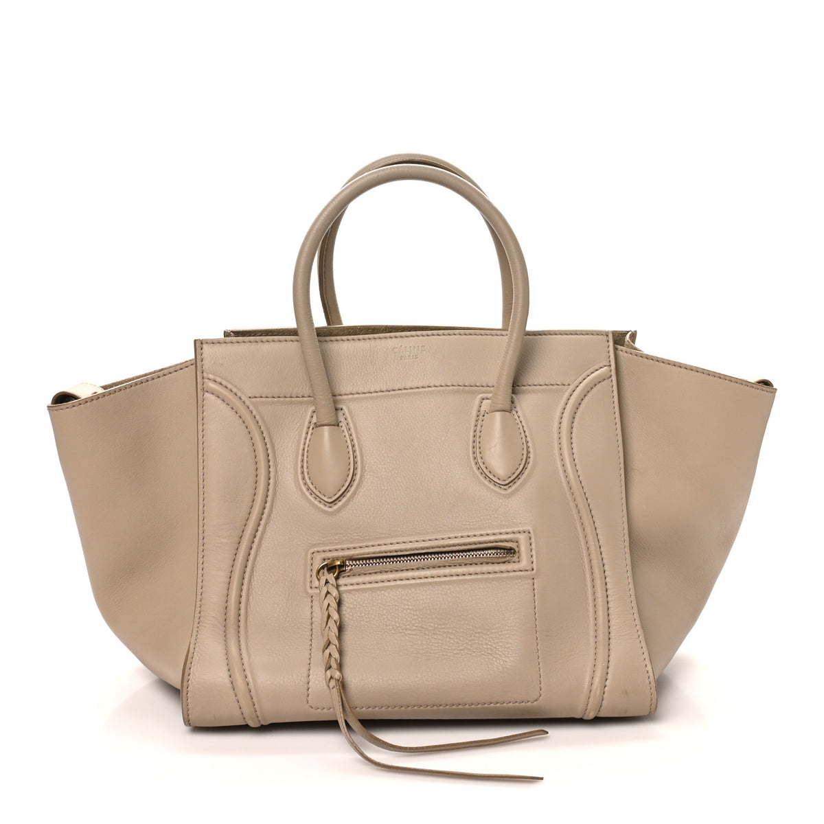 Celine Supple Calfskin Medium Phantom Luggage Beige 1 of 9