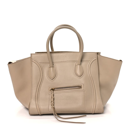 Celine Supple Calfskin Medium Phantom Luggage Beige 1 of 9