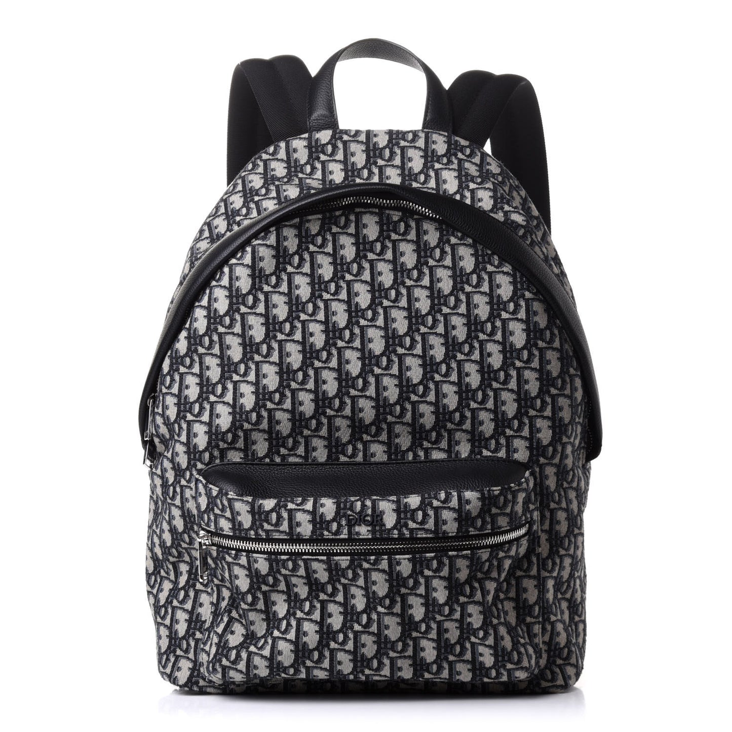 Oblique Calfskin Rider Backpack Beige Black