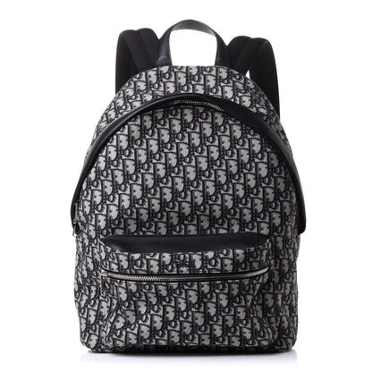 Christian Dior Oblique Calfskin Rider Backpack Beige Black 1 of 9