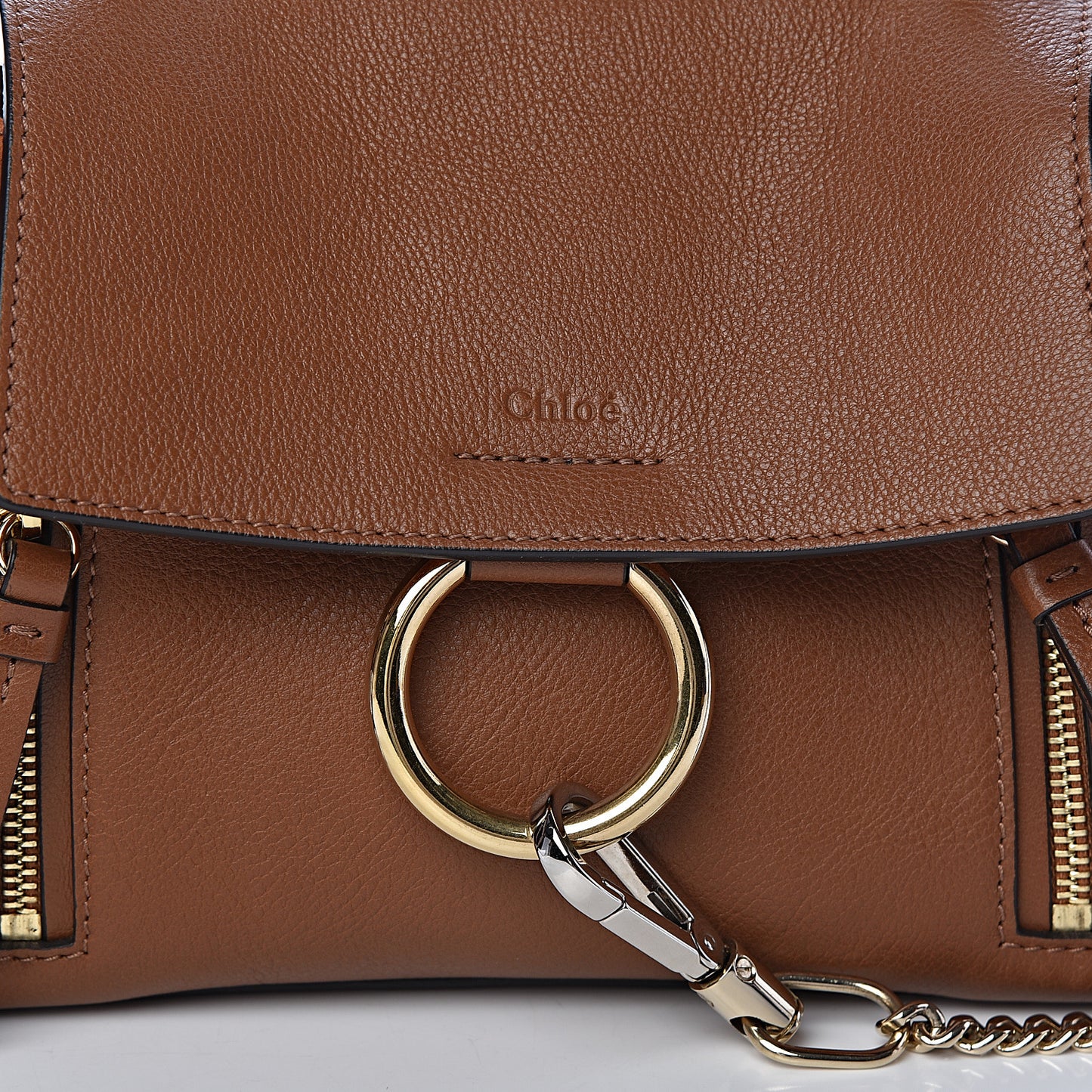 Calfskin Mini Faye Day Shoulder Bag Tan