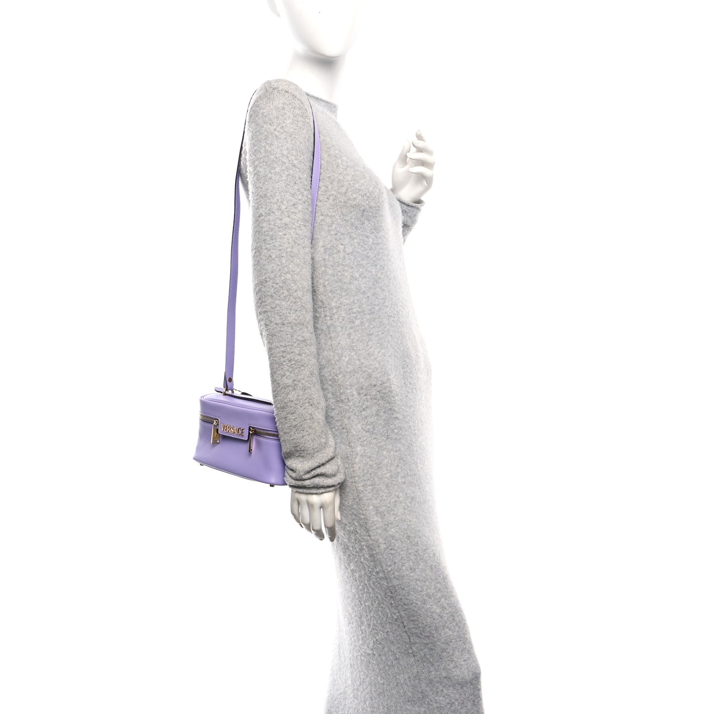 Lambskin Tag Vanity Bag Lilac