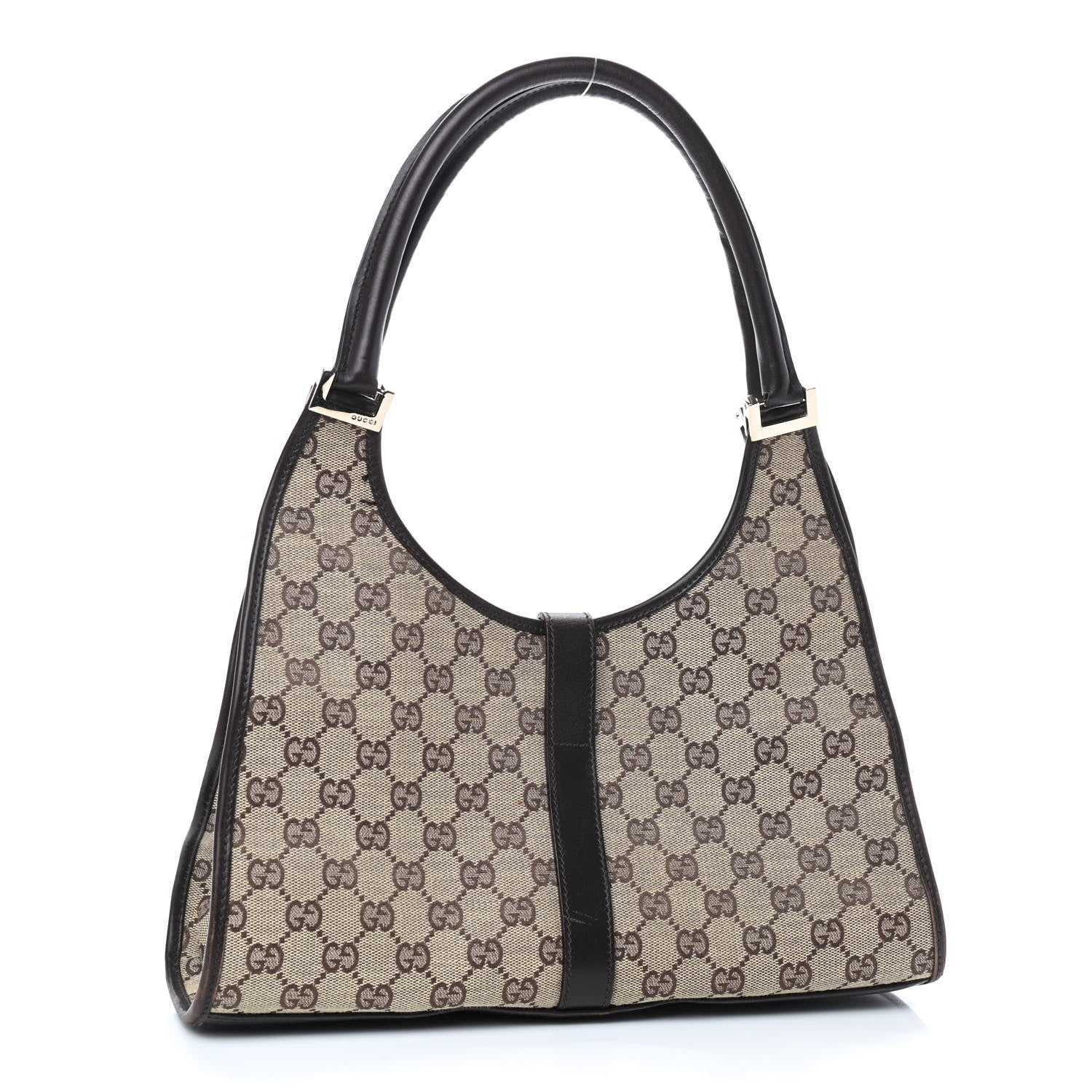 Gucci Monogram Bardot Shoulder Bag Dark Brown 2 of 6