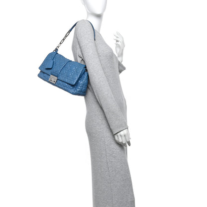 Christian Dior Lambskin Cannage Large Miss Dior Flap Blue 2 of 12