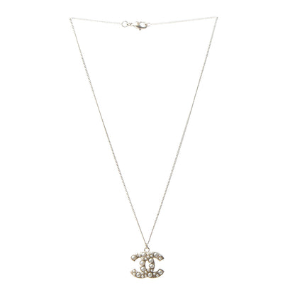 Chanel Pearl CC Pendant Necklace Gold 4 of 6