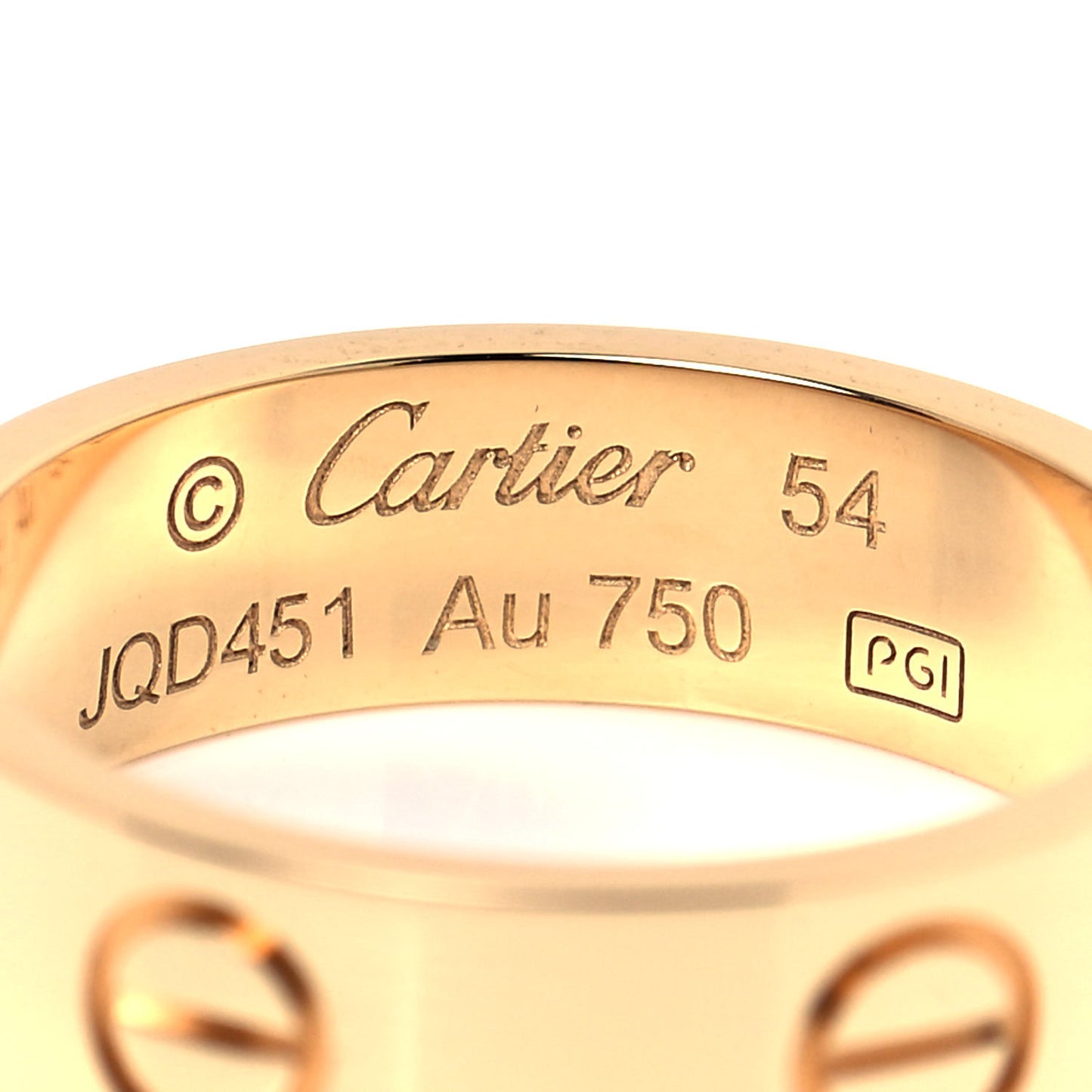 18K Yellow Gold 5.5mm LOVE Ring 54 6.75