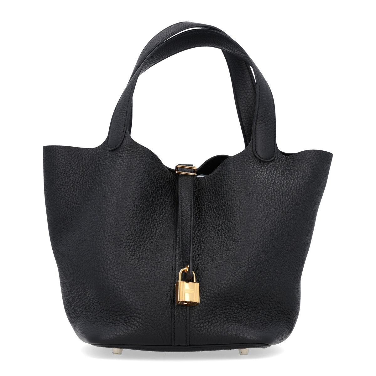 Hermes Taurillon Clemence Picotin Lock 22 MM Black 1 of 13