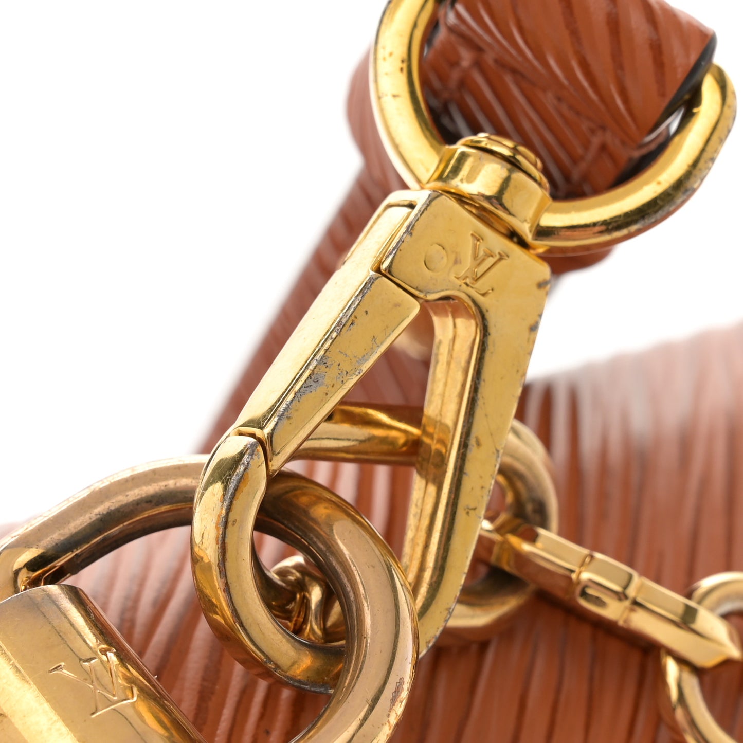 Epi Twist Shoulder Bag MM Gold Cipango