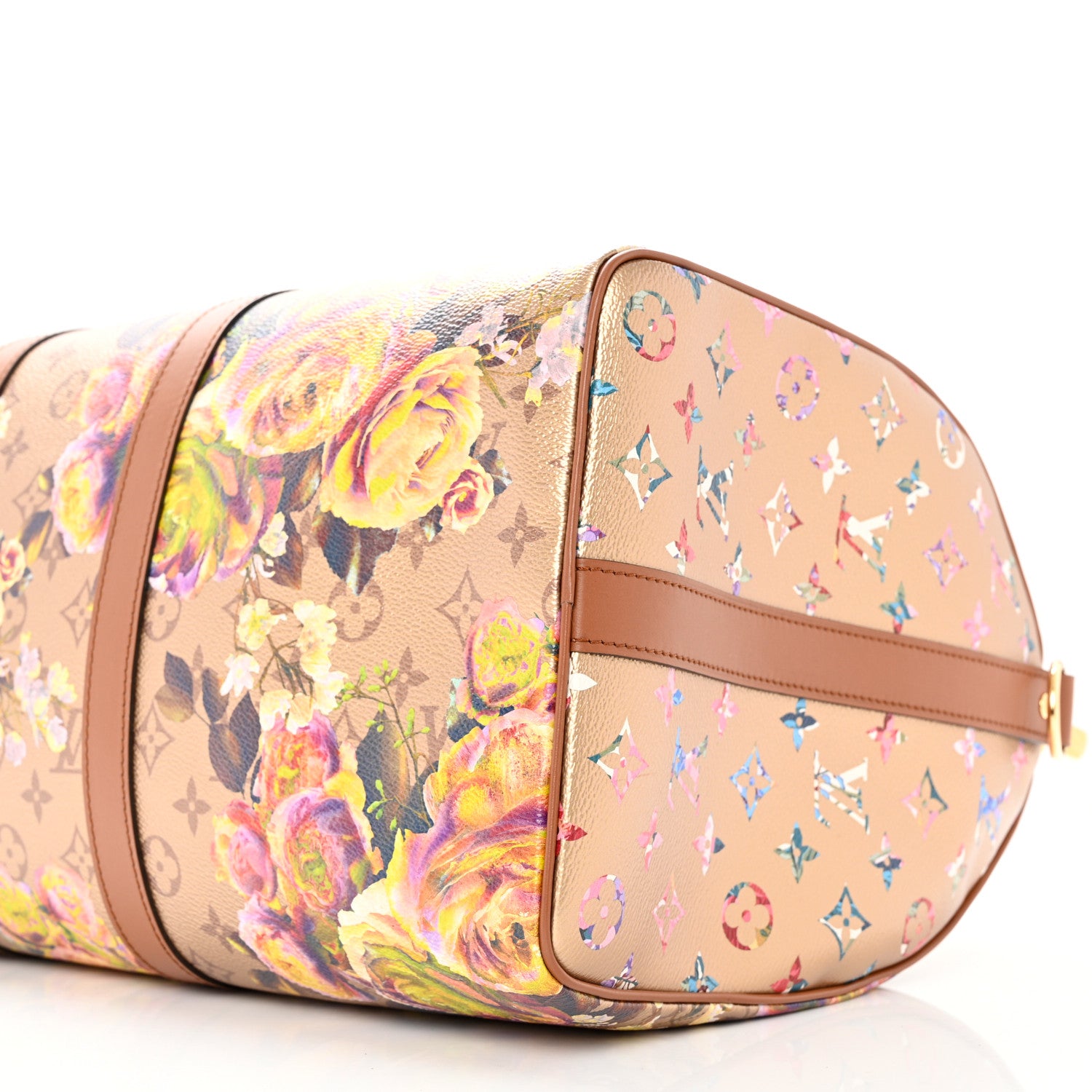 Louis Vuitton Metallic Monogram LV Garden Keepall Bandouliere 45 Gold 8 of 8