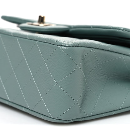 Chanel Caviar Quilted Small Double Flap Light Blue 10 of 10