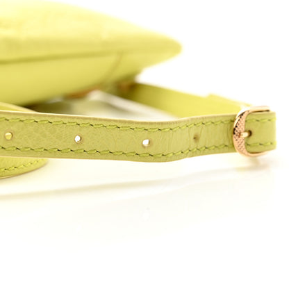 Balenciaga Agneau Giant 12 Gold Hardware Envelope Strap Clutch Jaune Citronnade 13 of 14