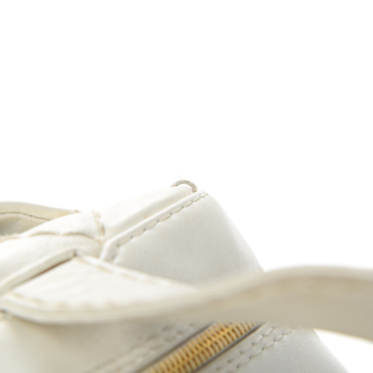 Calfskin Wild Stitch Top Handle Bag White