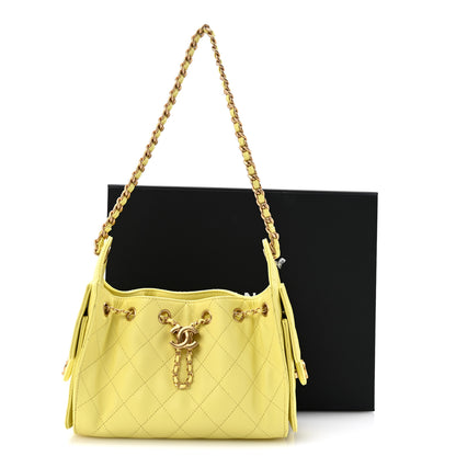 Chanel Caviar Quilted Mini Chanel 25 Handbag Light Yellow Light Yellow 11 of 11