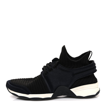 Chanel Stretch Fabric CC Sneakers 36 Black 1 of 10