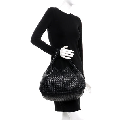 Bottega Veneta Nappa Intrecciato Drawstring Hobo Bag Nero Black 2 of 19