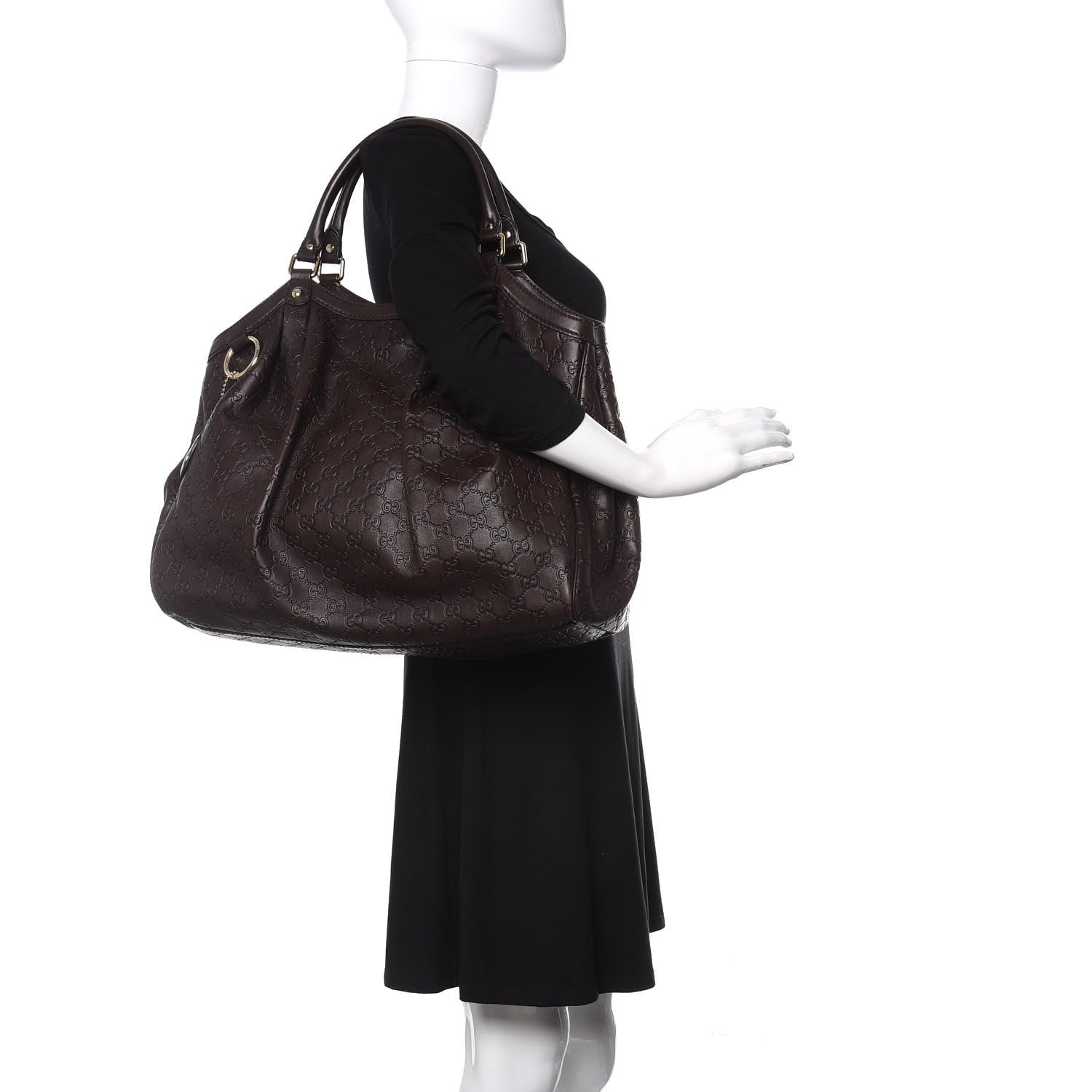 Gucci Guccissima Signature Large Sukey Tote Chocolate 2 of 9