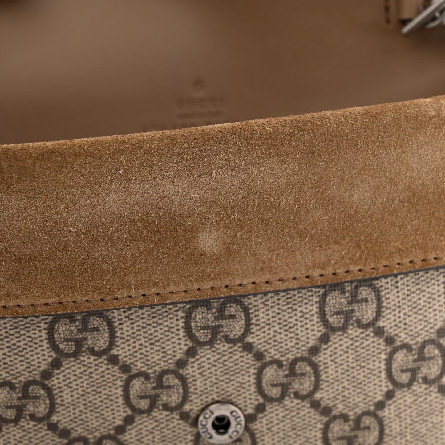 GG Supreme Monogram Super Mini Dionysus Shoulder Bag Taupe